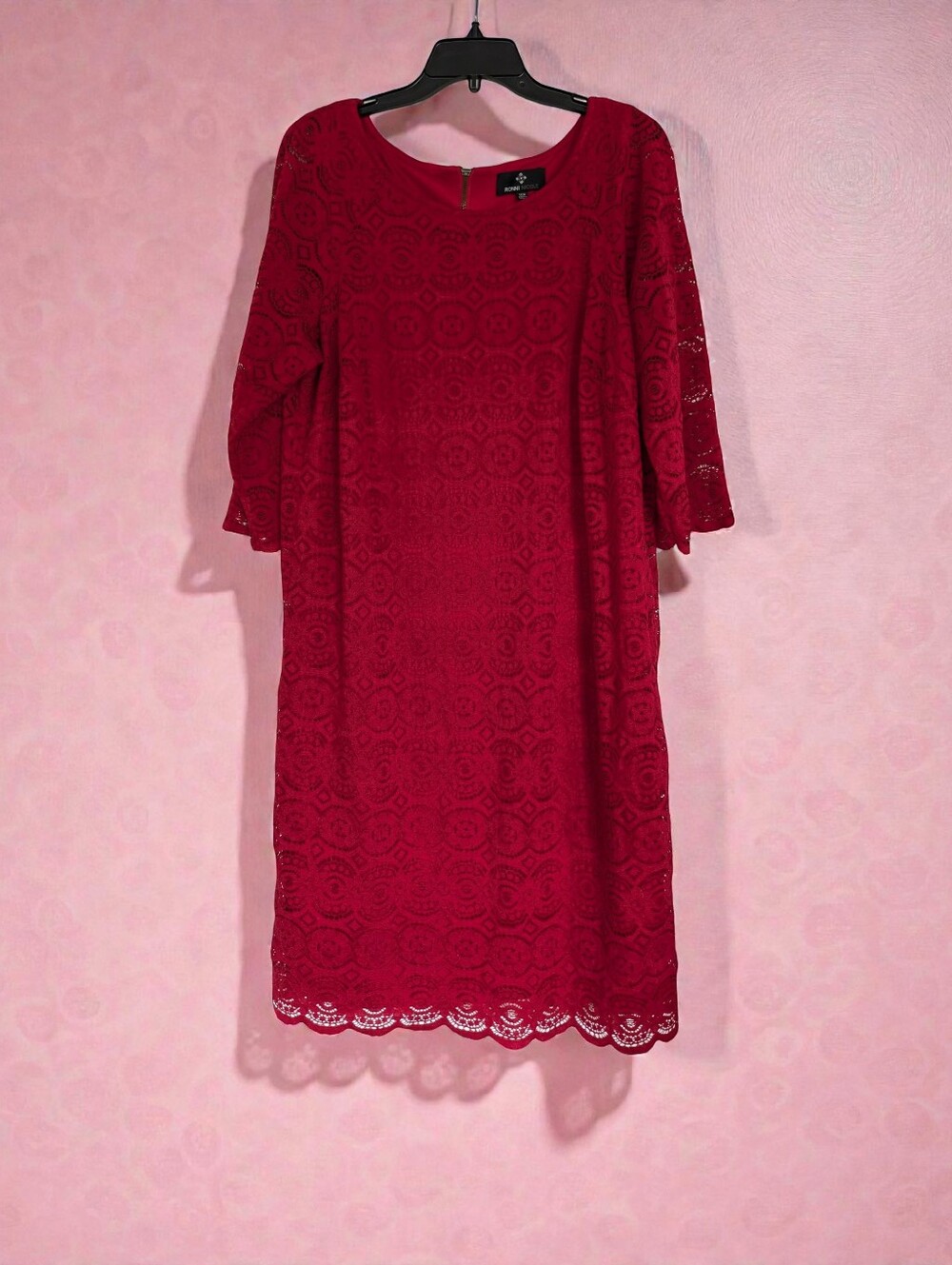 Ronni Nicole Red Lace Dress Size 16 W